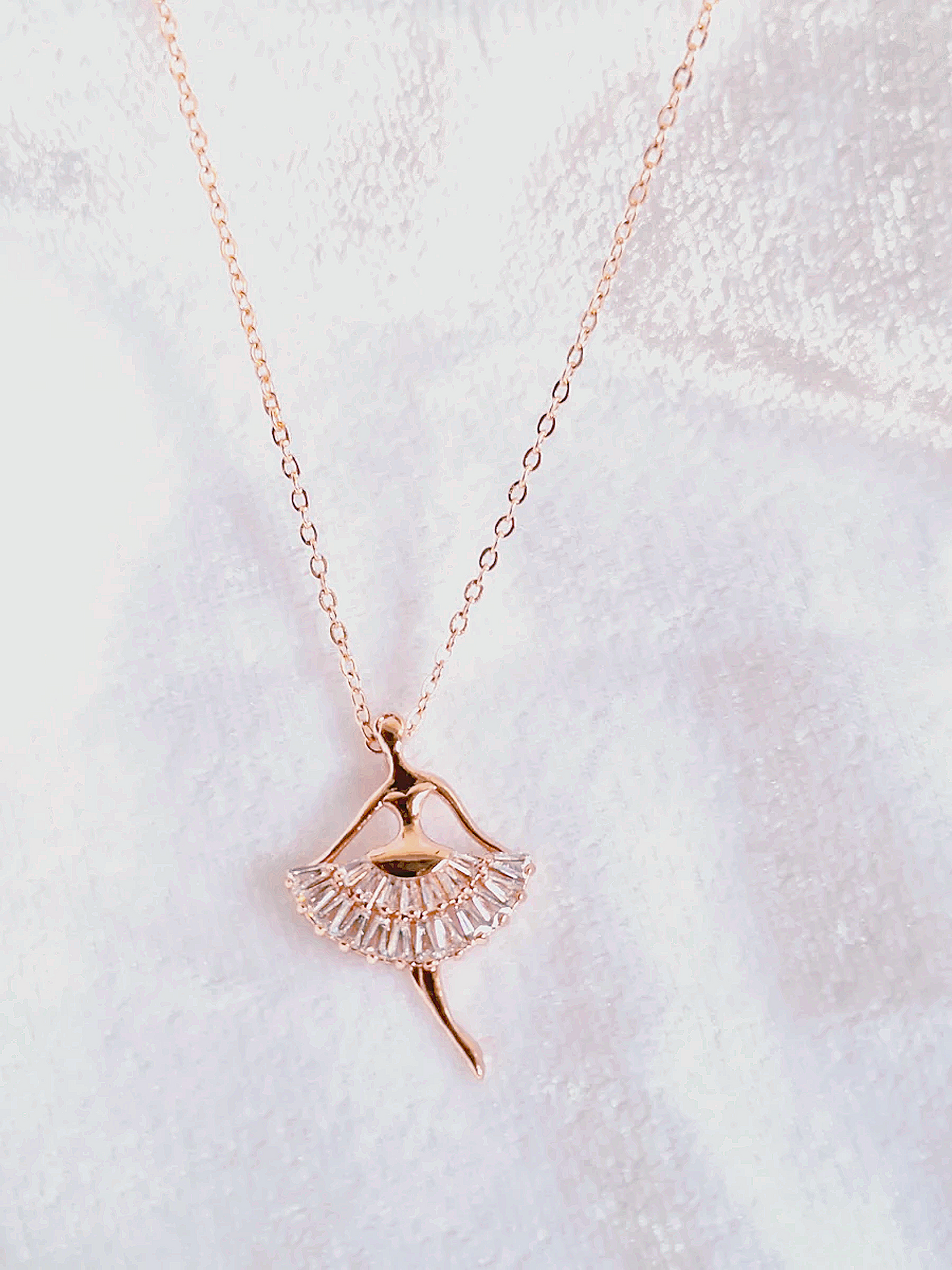 Rose Gold Plated Anti Tarnish Dancing Doll Chain.
