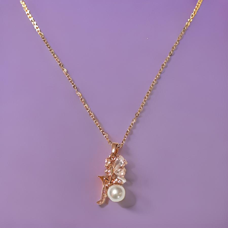 Tinker Bell Pendant Anti Tarnish Rose Gold Plated Chain Necklace