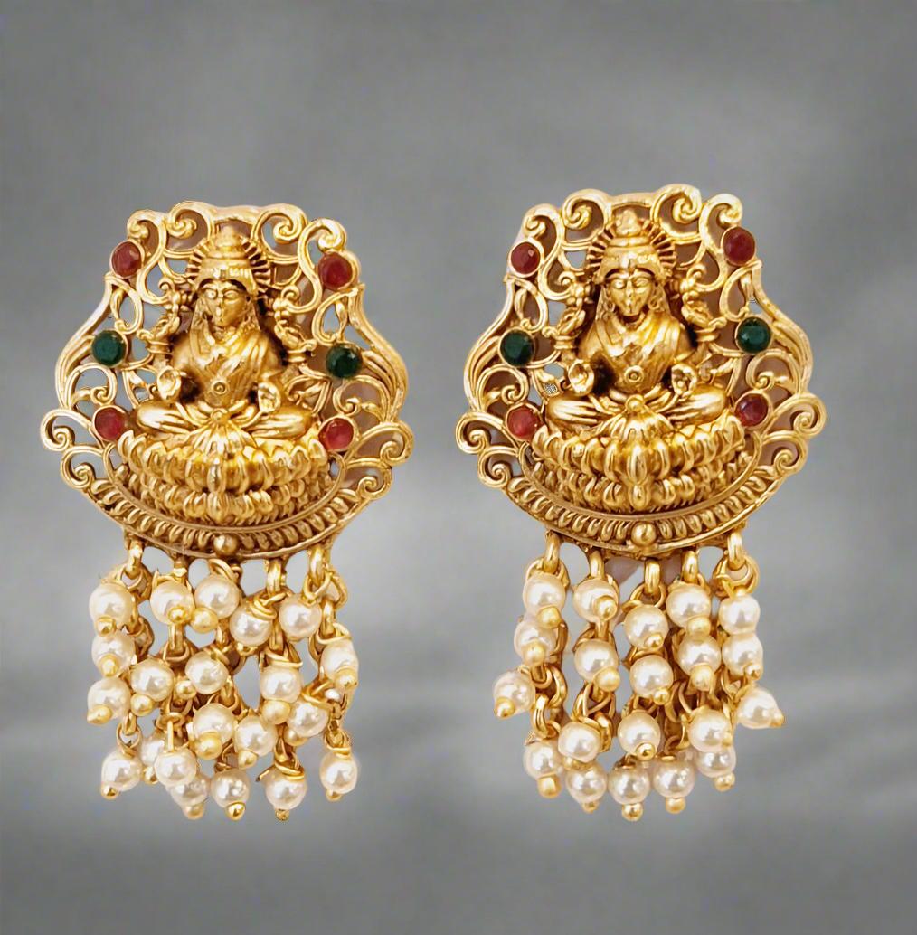 Temple Design one Gram Gold Plated Necklace Set