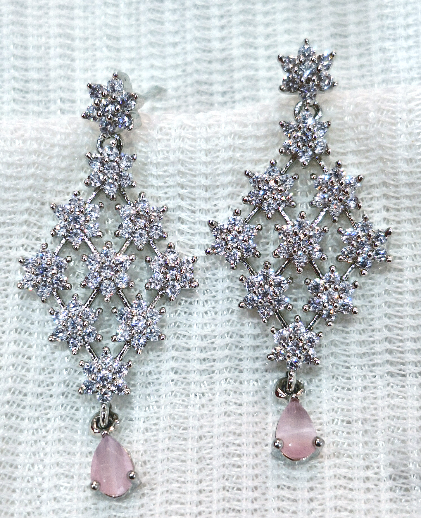Pink American Diamond Choker Necklace Set With Maang Tikka