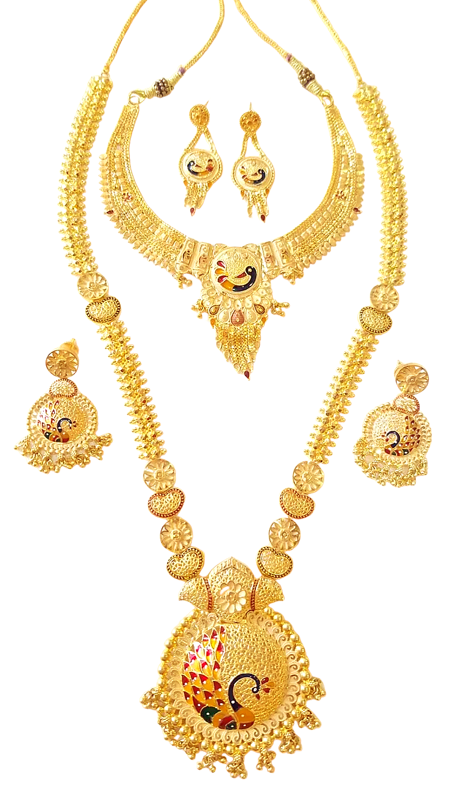 1.5 Gram Gold Plated Necklace Set Plus Rani Har NeckLace Set Combo