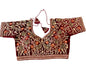 Wine Velvet Floral Embroidered Designer Blouse