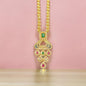 Green and Pink Ruby 1 gram gold plated Necklace
