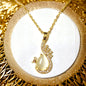 Peacock Pendant Anti Tarnish Gold plated Necklace Chain