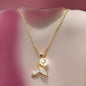 Fish Tail With Pearl Pendant Anti Tarnish Chain Necklace