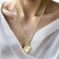 H Alpha Pendant Gold Plated Anti Tarnish Chain Necklace