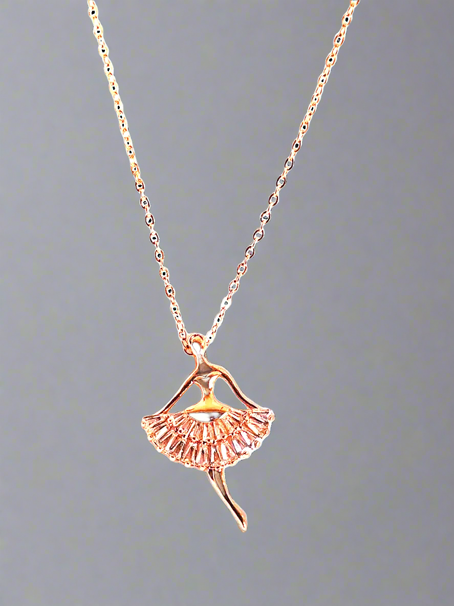 Rose Gold Plated Anti Tarnish Dancing Doll Chain.