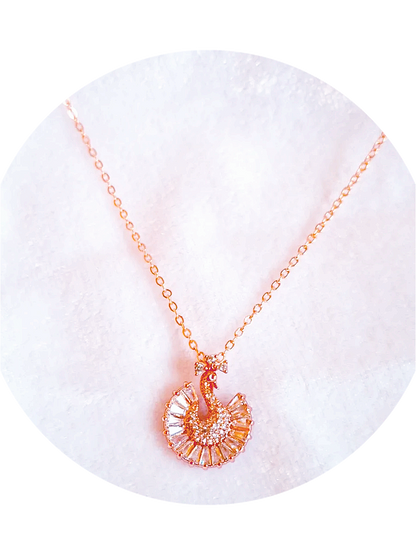 Rose Gold Peacock Anti Tarnish Chain Necklace