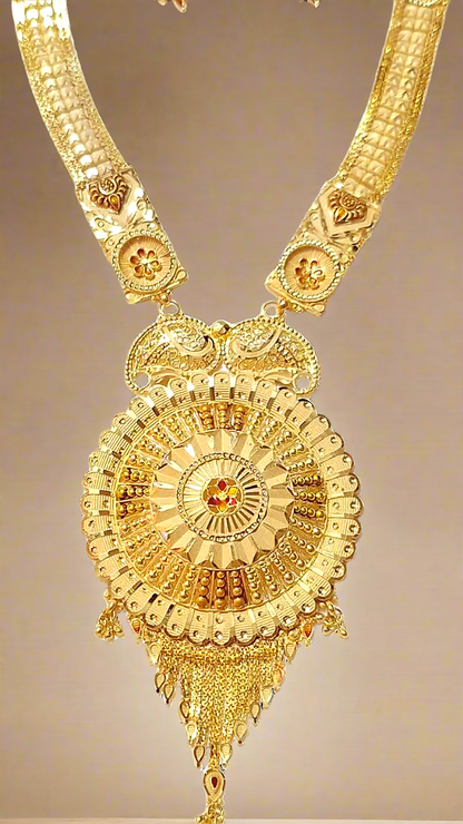 1.5 Gram Gold Plated Rani Haar Necklace Set