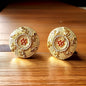 Flower desgin 1.5 Gram Gold Plated Stud Earrings