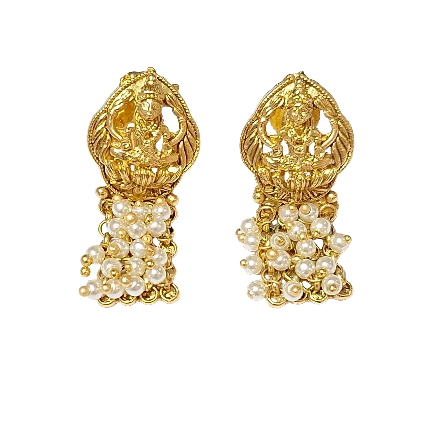 Temple Design Gold Plated Necklace Set