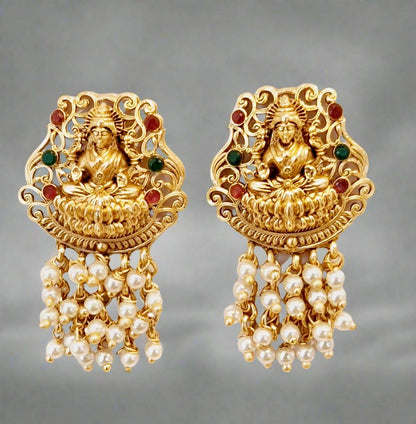 Temple Design one Gram Gold Plated Necklace Set