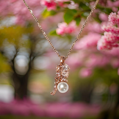 Tinker Bell Pendant Anti Tarnish Rose Gold Plated Chain Necklace