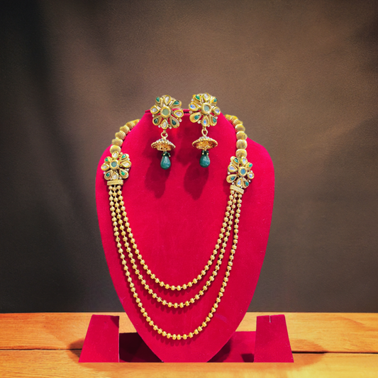 Luxurious 1.5 Gram Gold Plated Necklace Set – Lightweight and Crafted for Lasting Shine