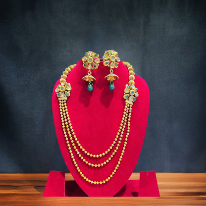 Luxurious 1.5 Gram Gold Plated Necklace Set – Lightweight and Crafted for Lasting Shine